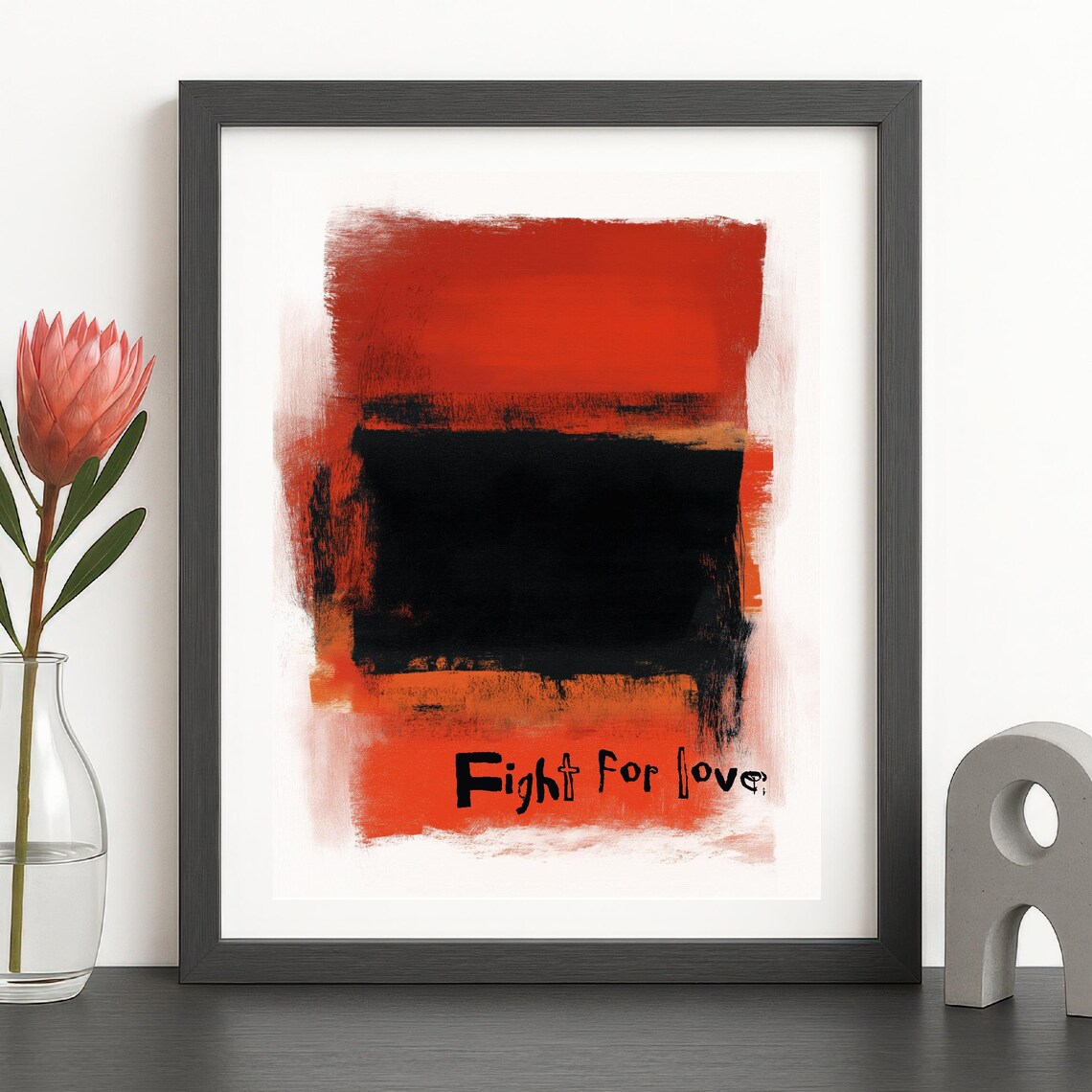 Fight For Love Abstract Art Print, Rothko Inspired