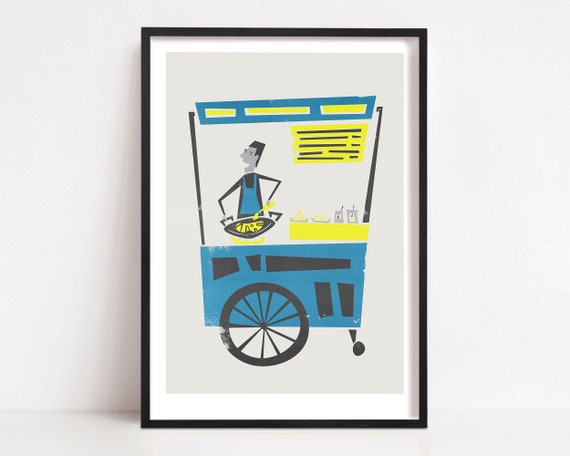 Bangkok Pad Thai Food Print, Kitchen Street Food Poster