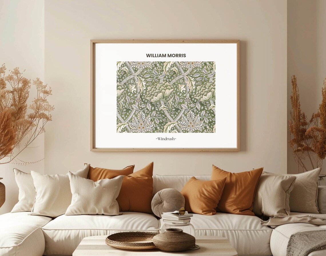 William Morris Windrush Pattern Art Print