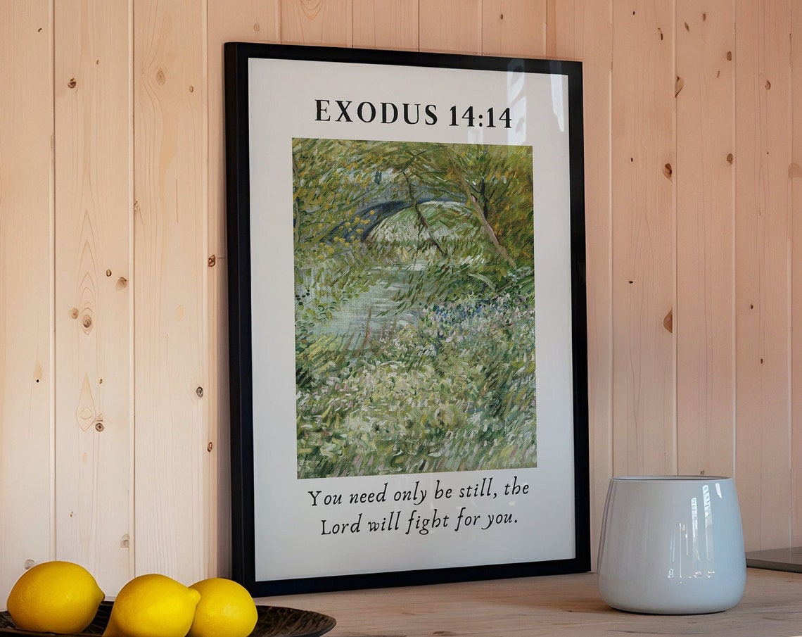 Exodus 14 You Need Only Be Still Tranquil Riverside Poster Art