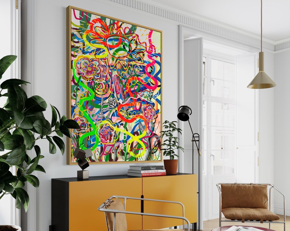 Modern Abstract Pop Art Sun, Contemporary Art Print - Image 2