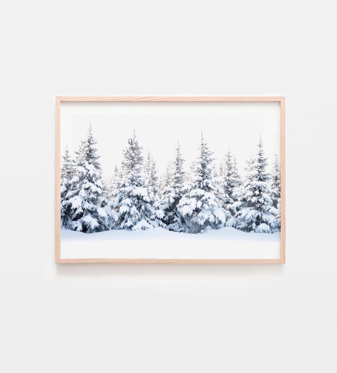 Winter Forest Photography Snowy Pine Print Landscape Poster