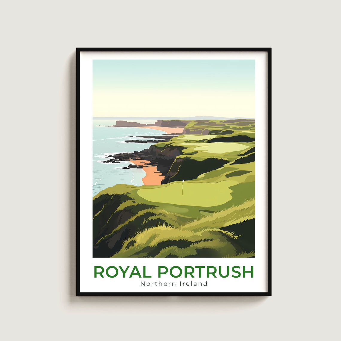 Royal Portrush Northern Ireland Cliffside Links Golf Coast Poster