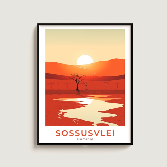 Sossusvlei Travel Print Wall Art Gift Namibia Poster Home Decor Lovers Hanging