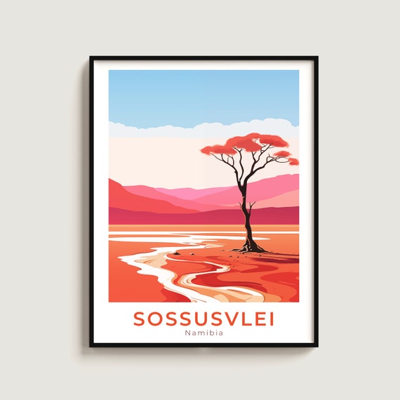 Sossusvlei Travel Print Wall Art Gift Namibia Poster Home Decor Lovers Hanging