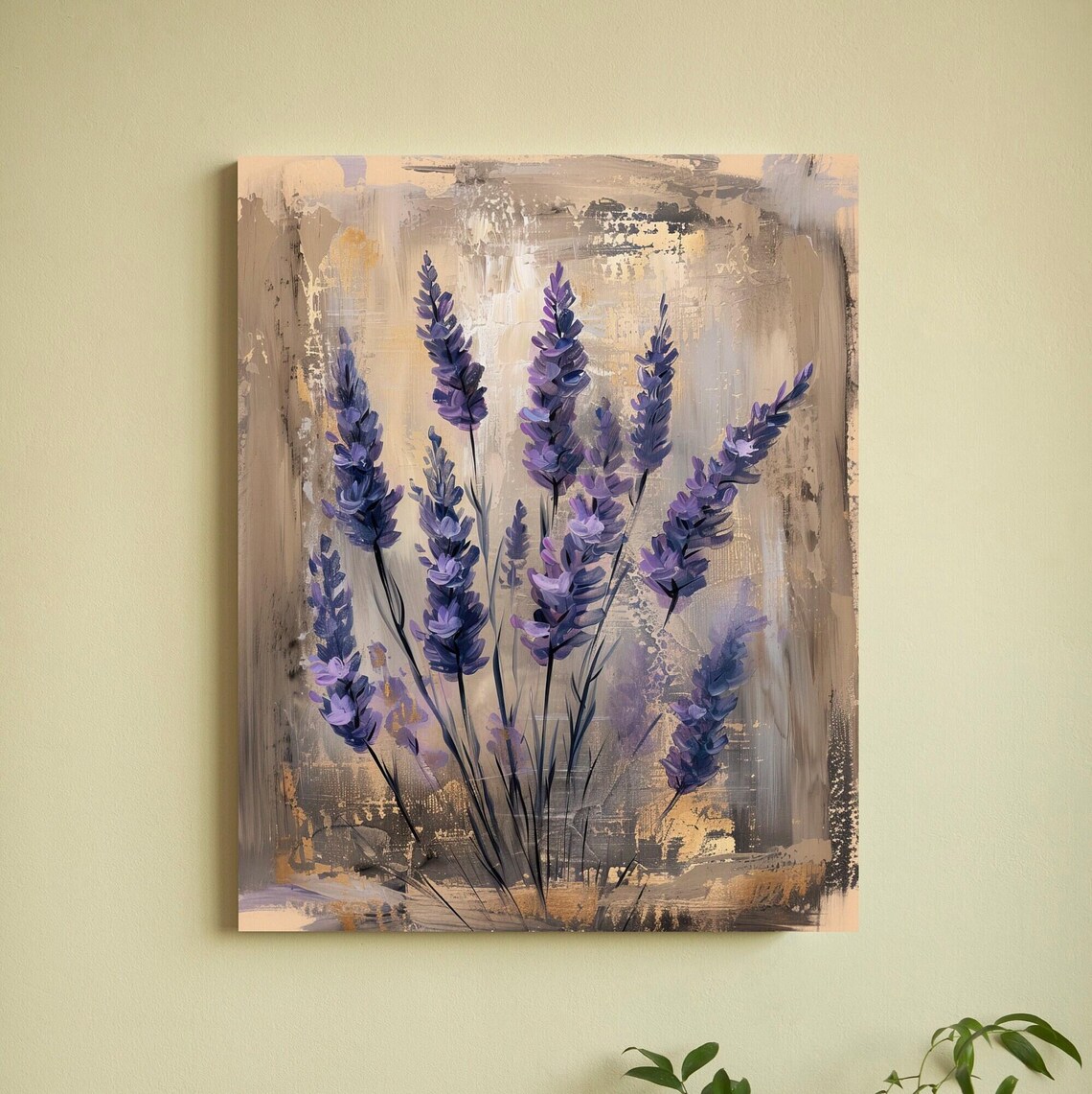 Lavender Sprigs Vintage Botanical Still Life Painting Floral Poster