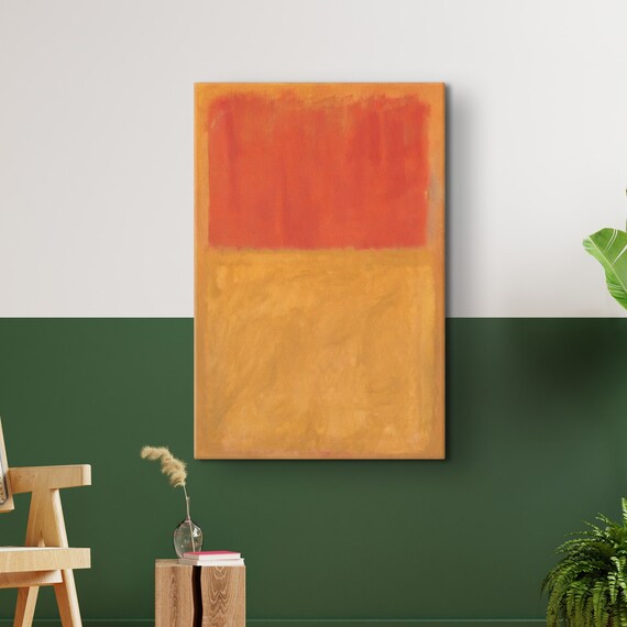 Mark Rothko Yellow Over Orange Poster Mark Rothko Extra Large Exhibition Poster Modern Art Expressionism Art Rothko Reproduction Art