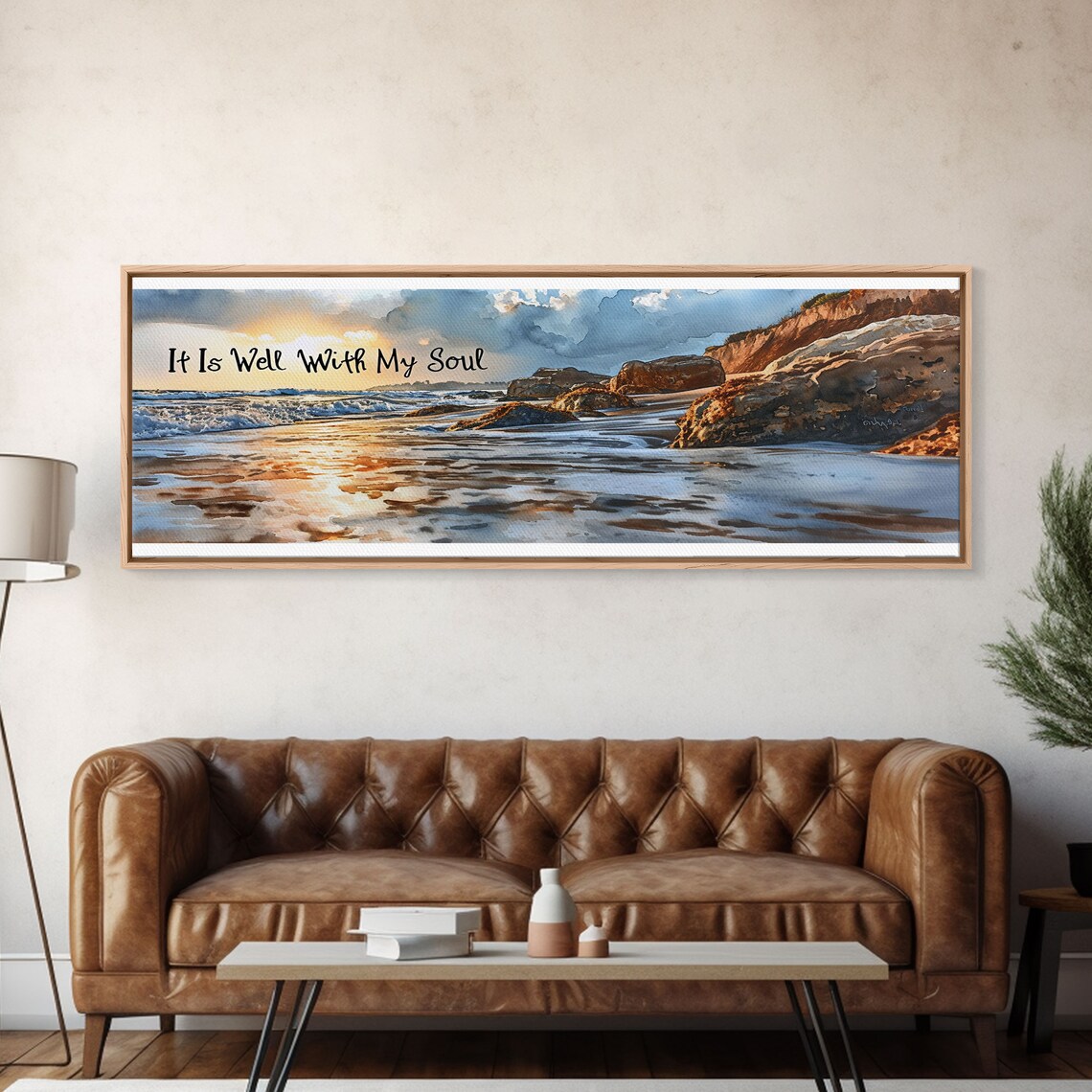 It Is Well With My Soul Beach Coastal Christian Art Print - Image 6