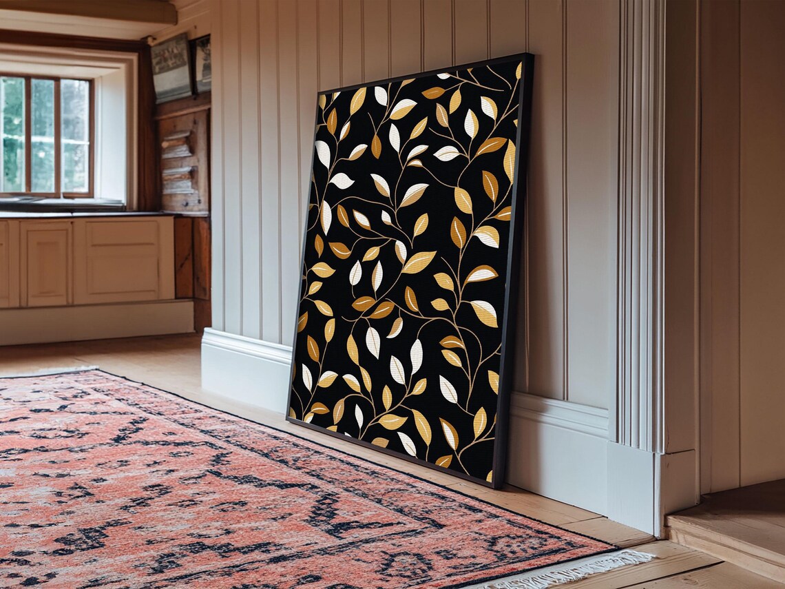 Ivy Leaves Mid-Century Modern Pattern Art Print - Image 3
