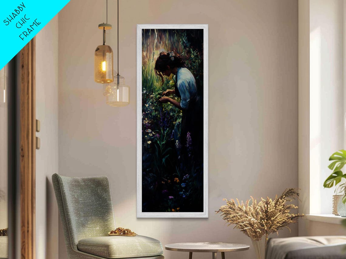 Woman In Flower Garden Impressionist Romantic Floral Art Poster - Image 6