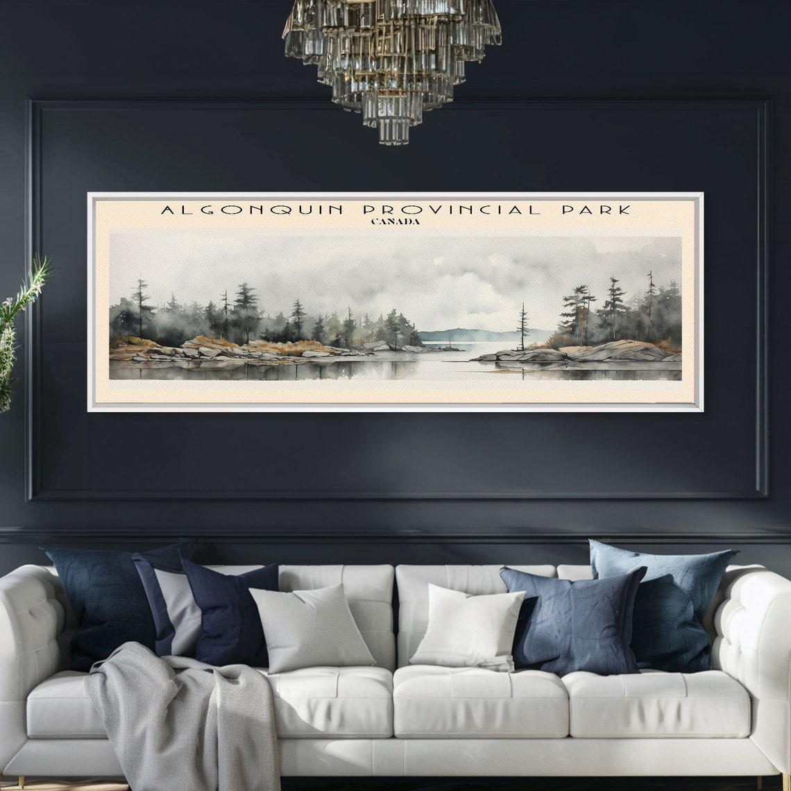 Algonquin Provincial Park Canada Misty Lake Pine Forest Travel Poster - Image 5