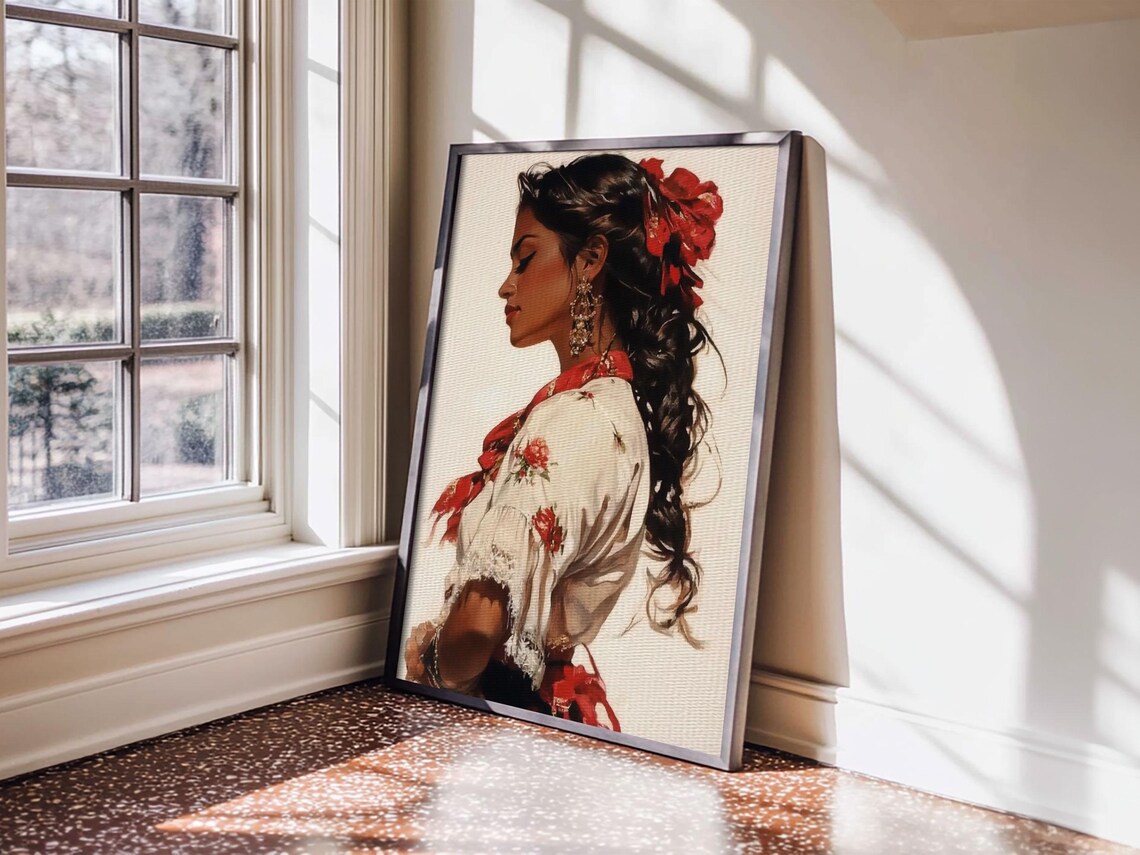 Mexican Romantic Art Print, Chicano Wall Decor - Image 6