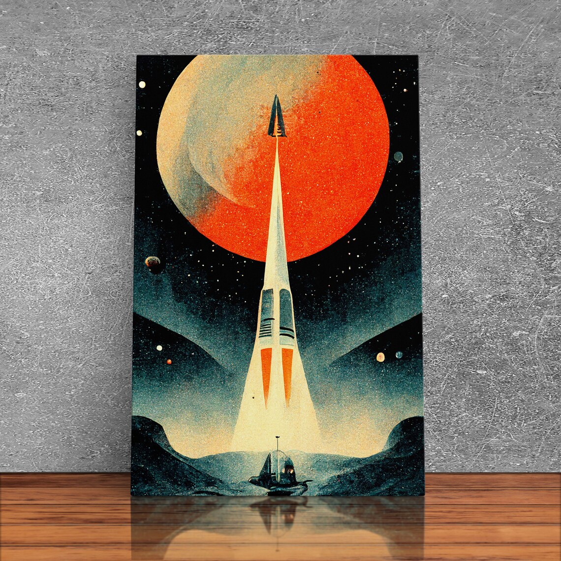 Art Deco Style Spaceship Space Exploration Poster - Image 5