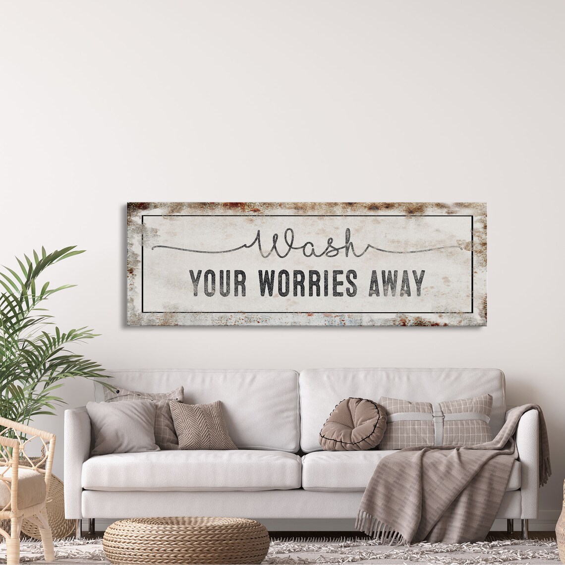 Wash Your Worries Away Bathroom Sign, Bath Wall Art Print - Image 2