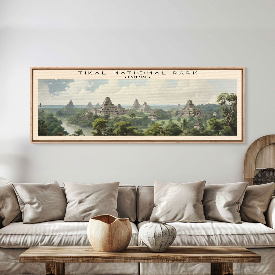Tikal National Park Guatemala Mayan Jungle Pyramids Panoramic Poster - Image 2