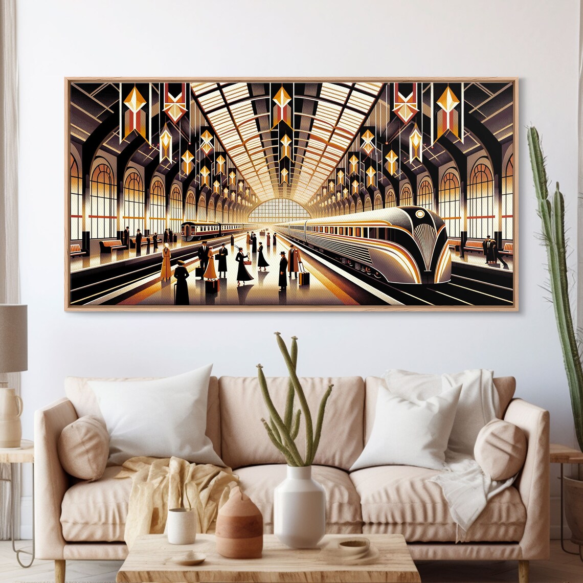 Art Deco Train Station Retro Subway Art Print - Image 3