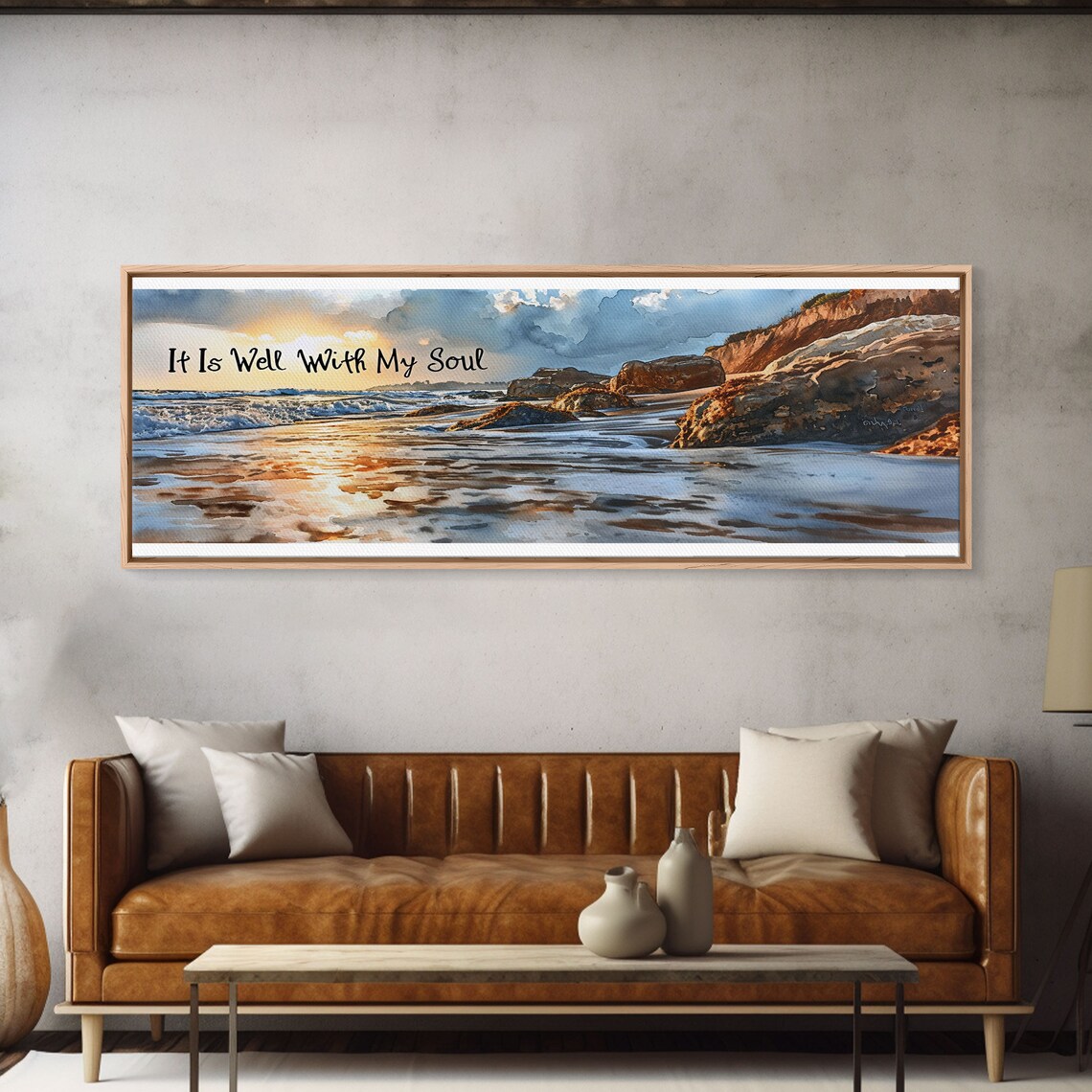 It Is Well With My Soul Beach Coastal Christian Art Print
