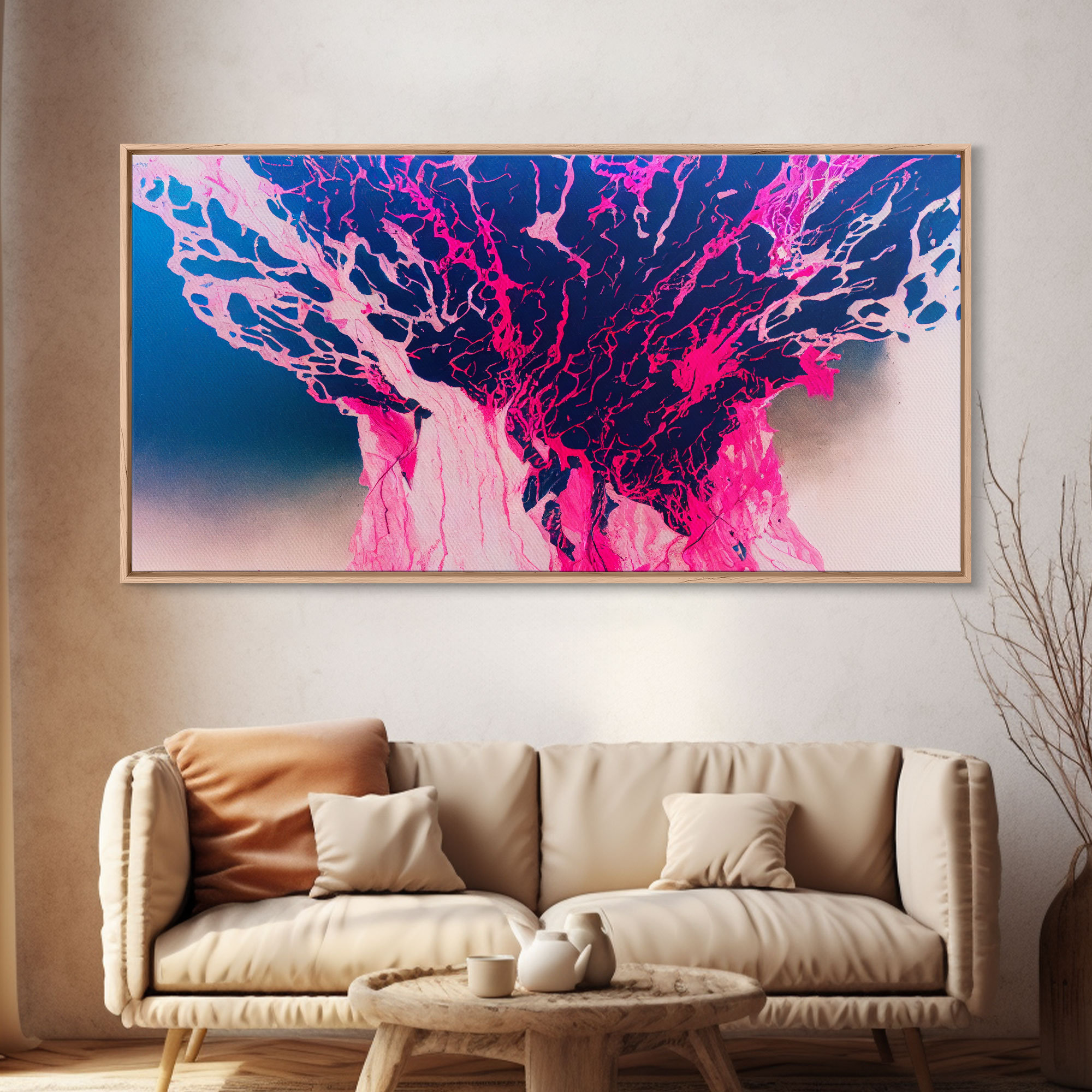 Neon Pink Explosion, Trippy Psychedelic Art - Image 4