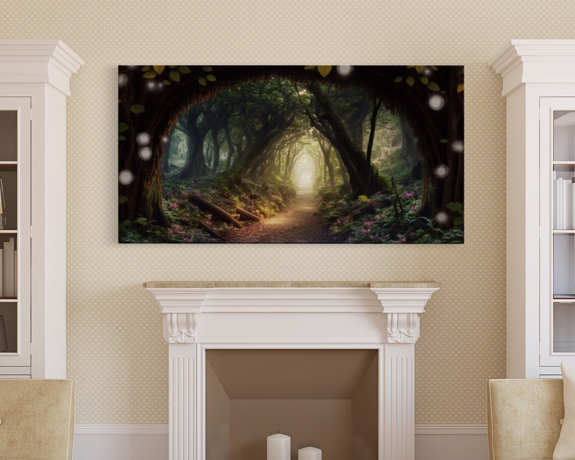 Enchanted Fairy Forest Path Art Print, Fantasy - Image 4