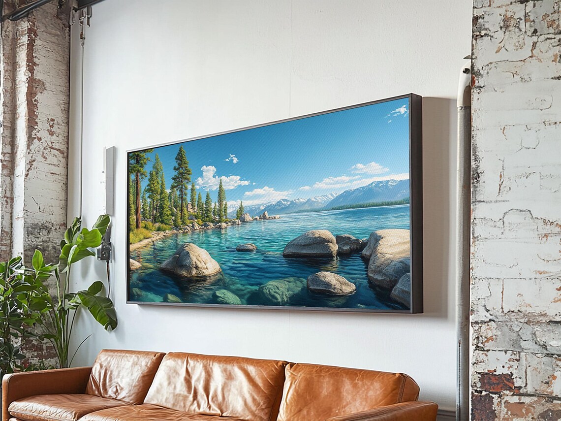 Lake Tahoe Rustic Landscape, Panoramic Art Print - Image 2