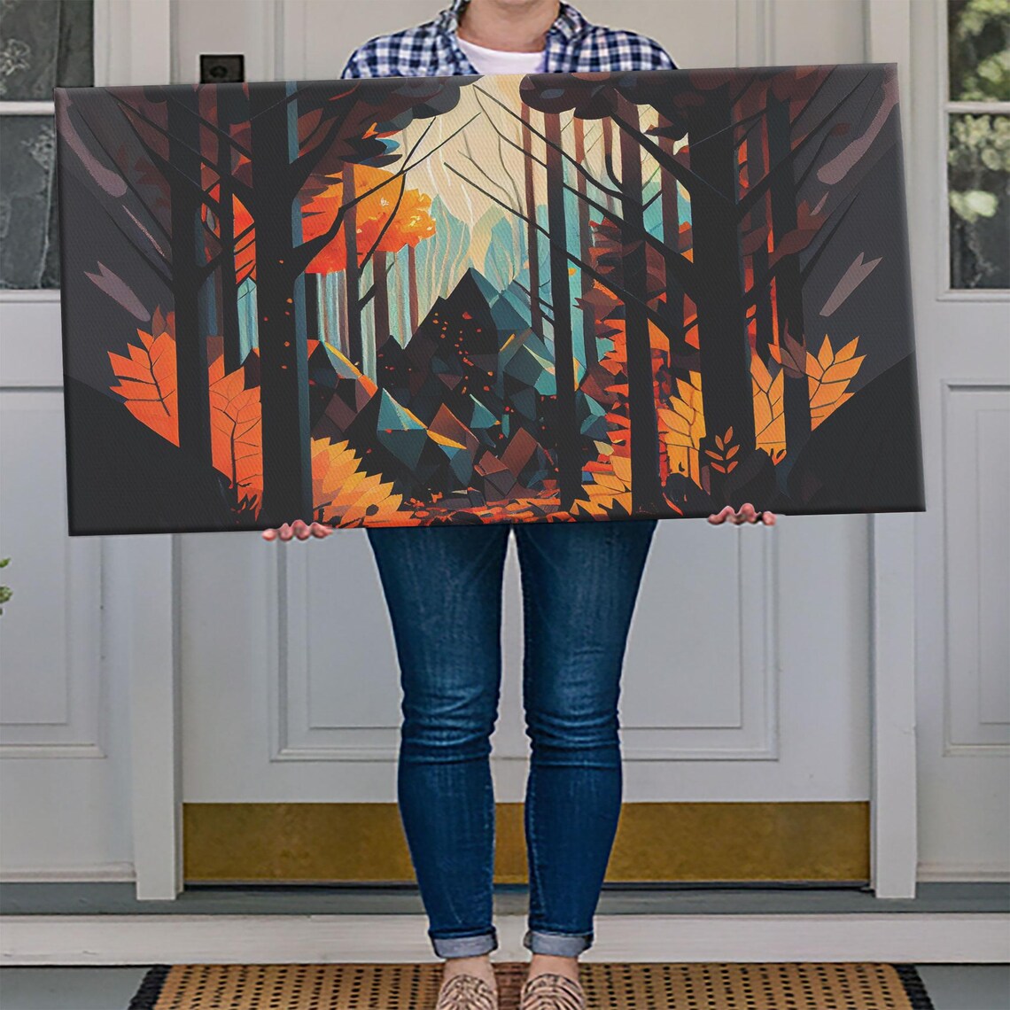 Forest Fire Seen Through A Kaleidoscope Art Print - Image 4