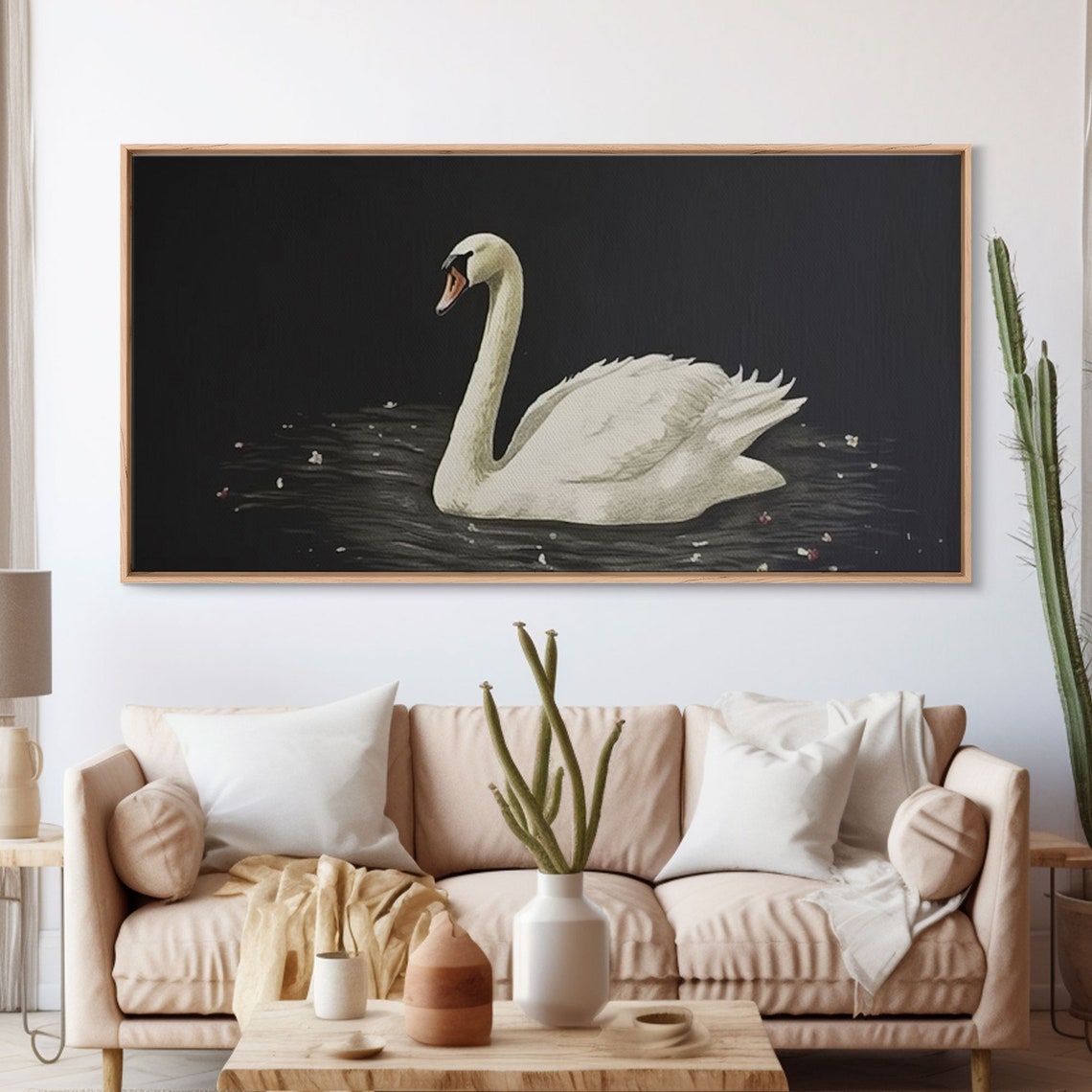 The Black Swan Vintage Framed Art Retro Framed Vintage Print Vintage Painting Black Swan Art Girls Room Or Nursery Print - Image 3