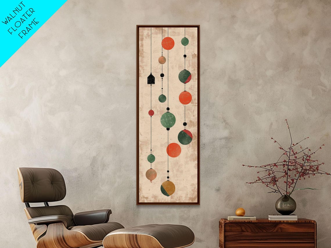 Hanging Lantern Orbs Circles Strings Rustic Retro Art Poster - Image 4