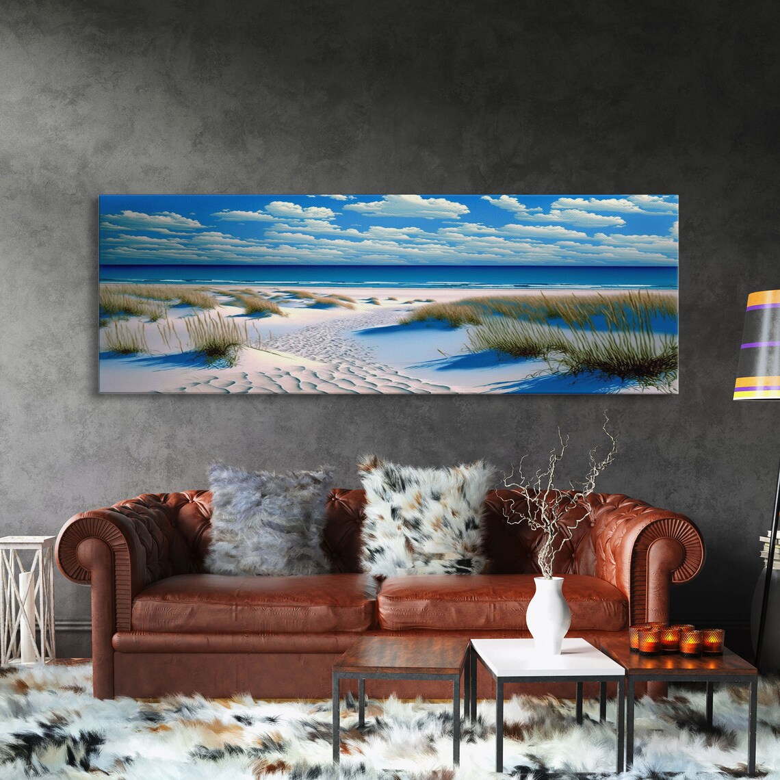Beach Sunset Coastal Art Print, Living Room Decor - Image 3