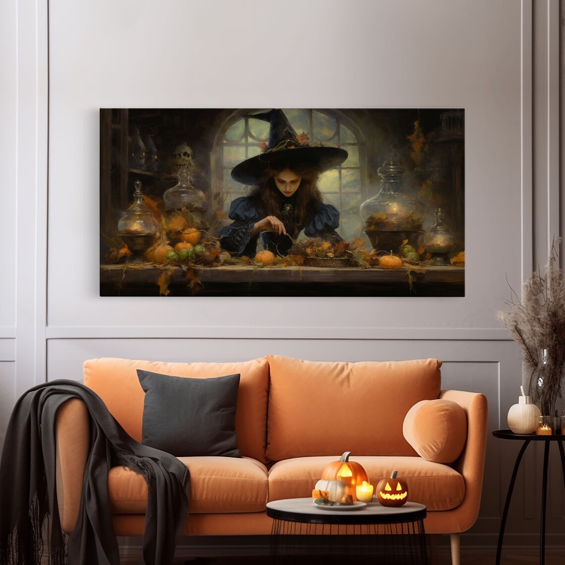 The Witch and Her Potions, Halloween Poster Print - Image 5