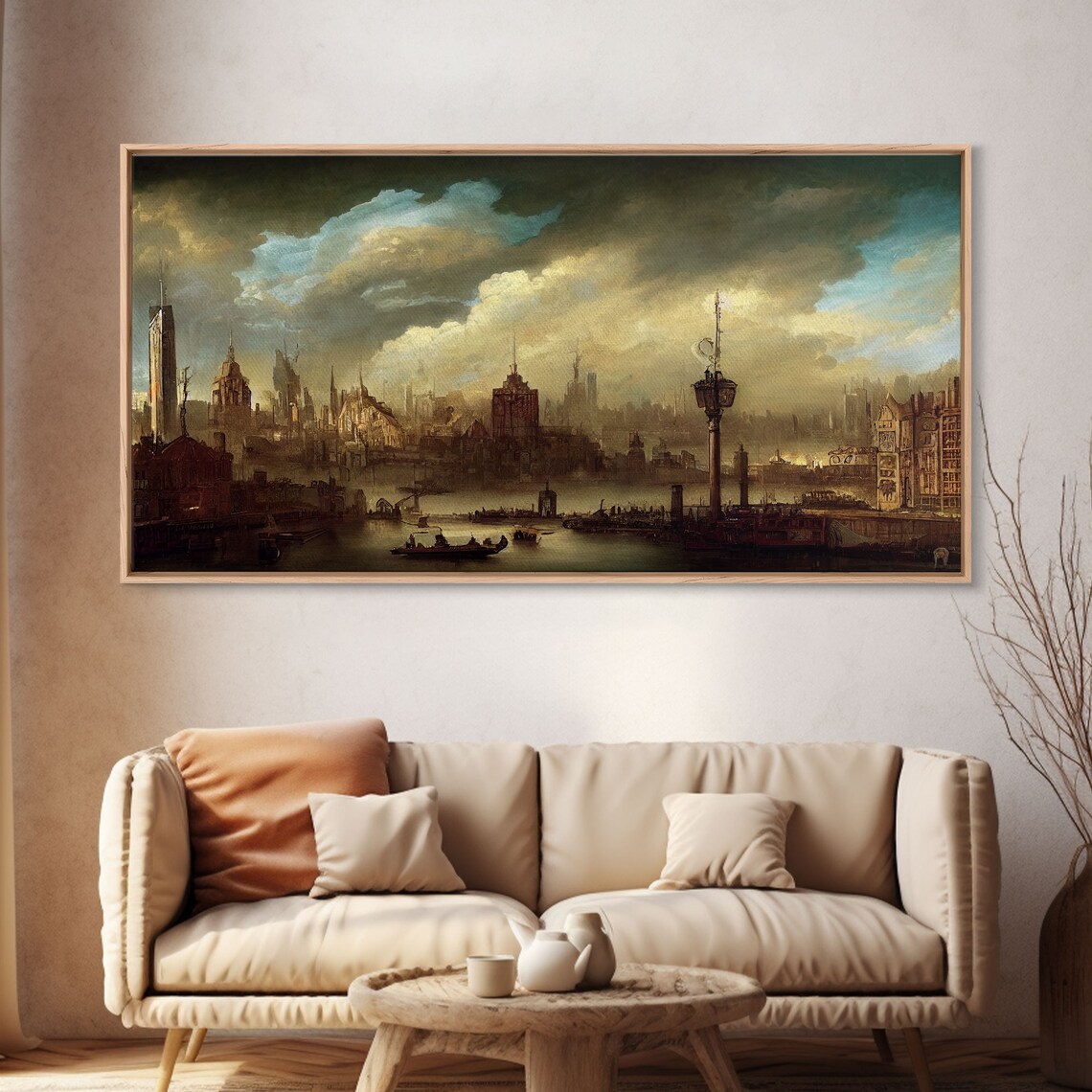 Victorian Steampunk Cityscape Concept Art Print - Image 4