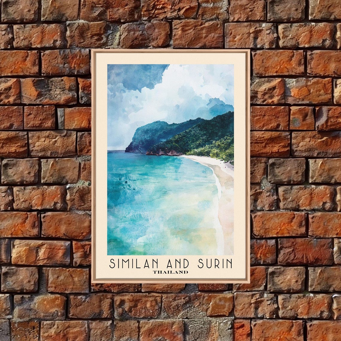 Similan And Surin Thailand Turquoise Bay White Sand Headland Poster