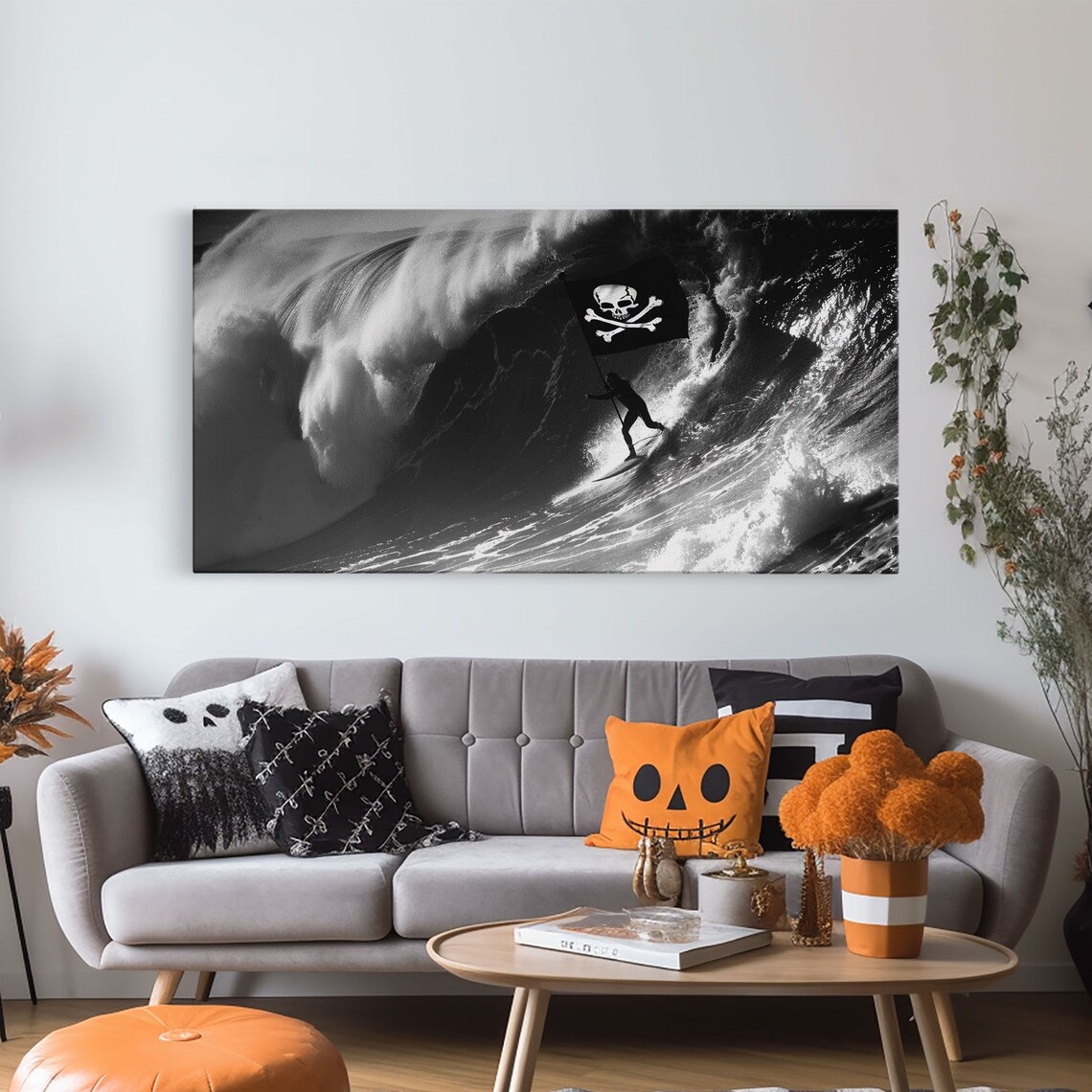 Pirate Surf Black and White Photography Art Print - Image 6