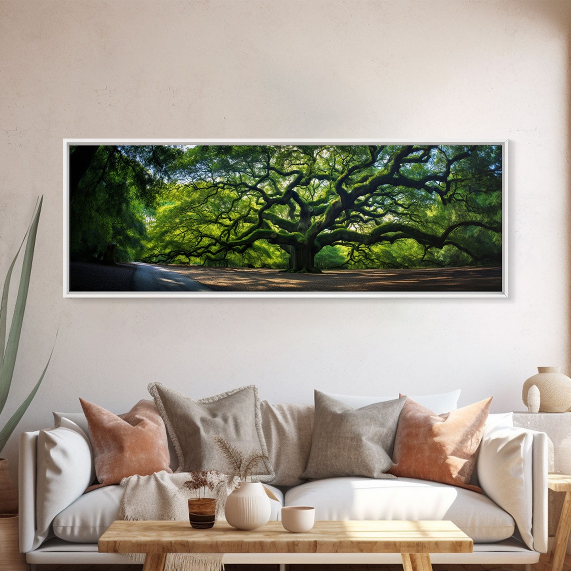 Photographic Panoramic Of The Angel Oak In Charleston Sc Sunset Photography National Park Art Framed Print Landscape Photography