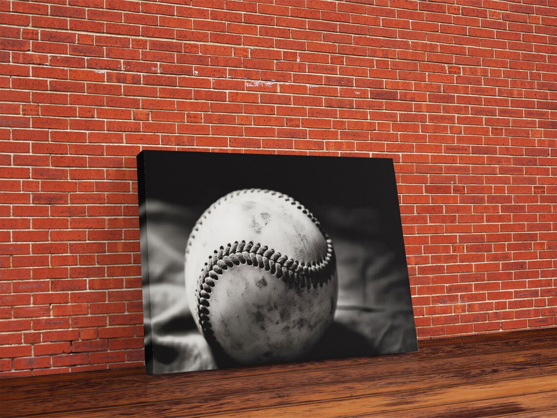 Black and White Baseball Player Poster Art Print - Image 5