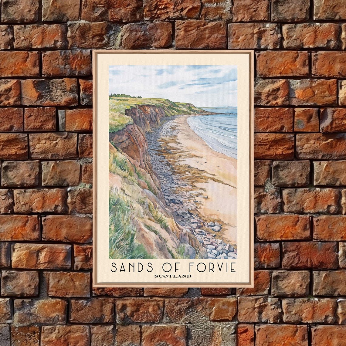 Sands of Forvie Scotland Red Cliffs Pebble Shore Bright Coast Poster - Image 5