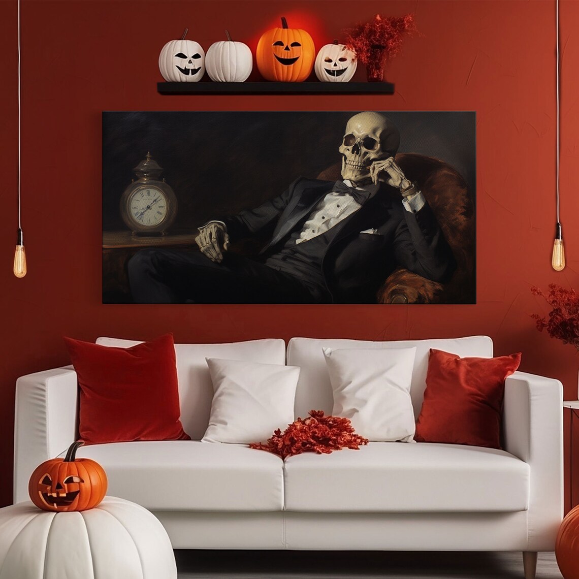 Renaissance Skeleton, Dark Academia Poster Print