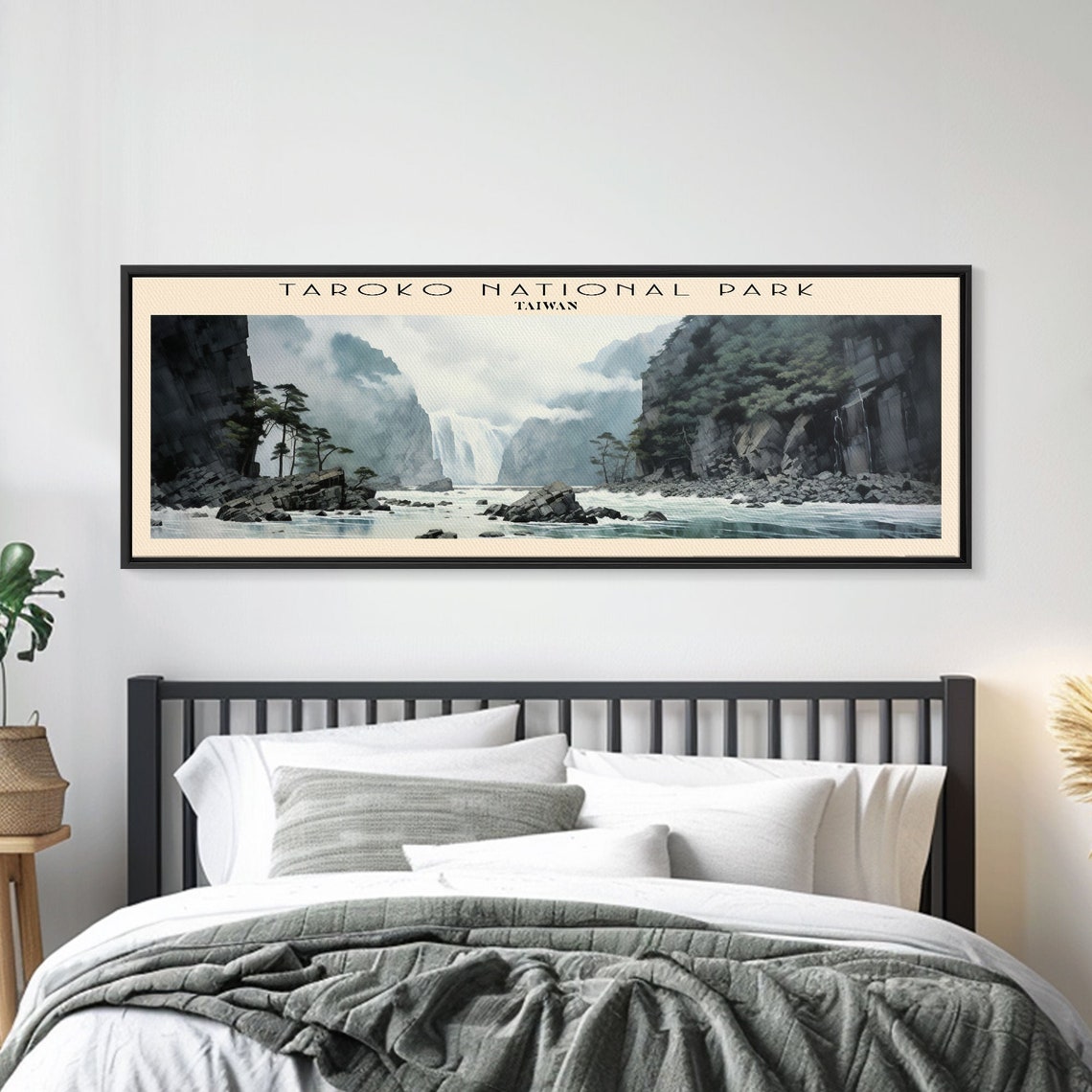 Taroko National Park Taiwan Misty Marble Gorge Waterfall River Poster