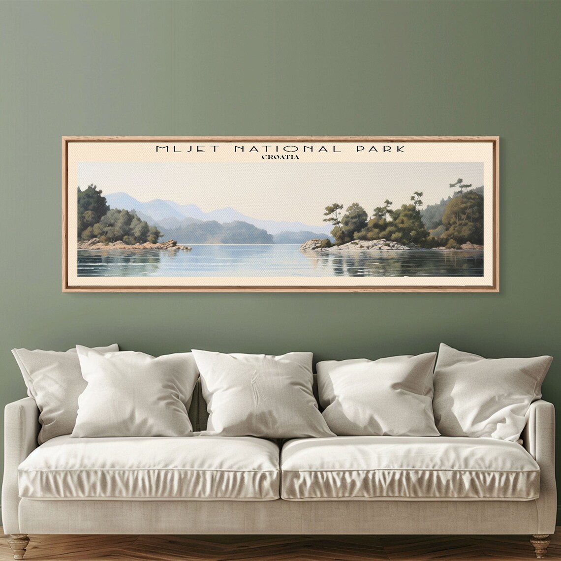 Mljet National Park Croatia Calm Lake Forested Shores Vintage Travel Poster - Image 6