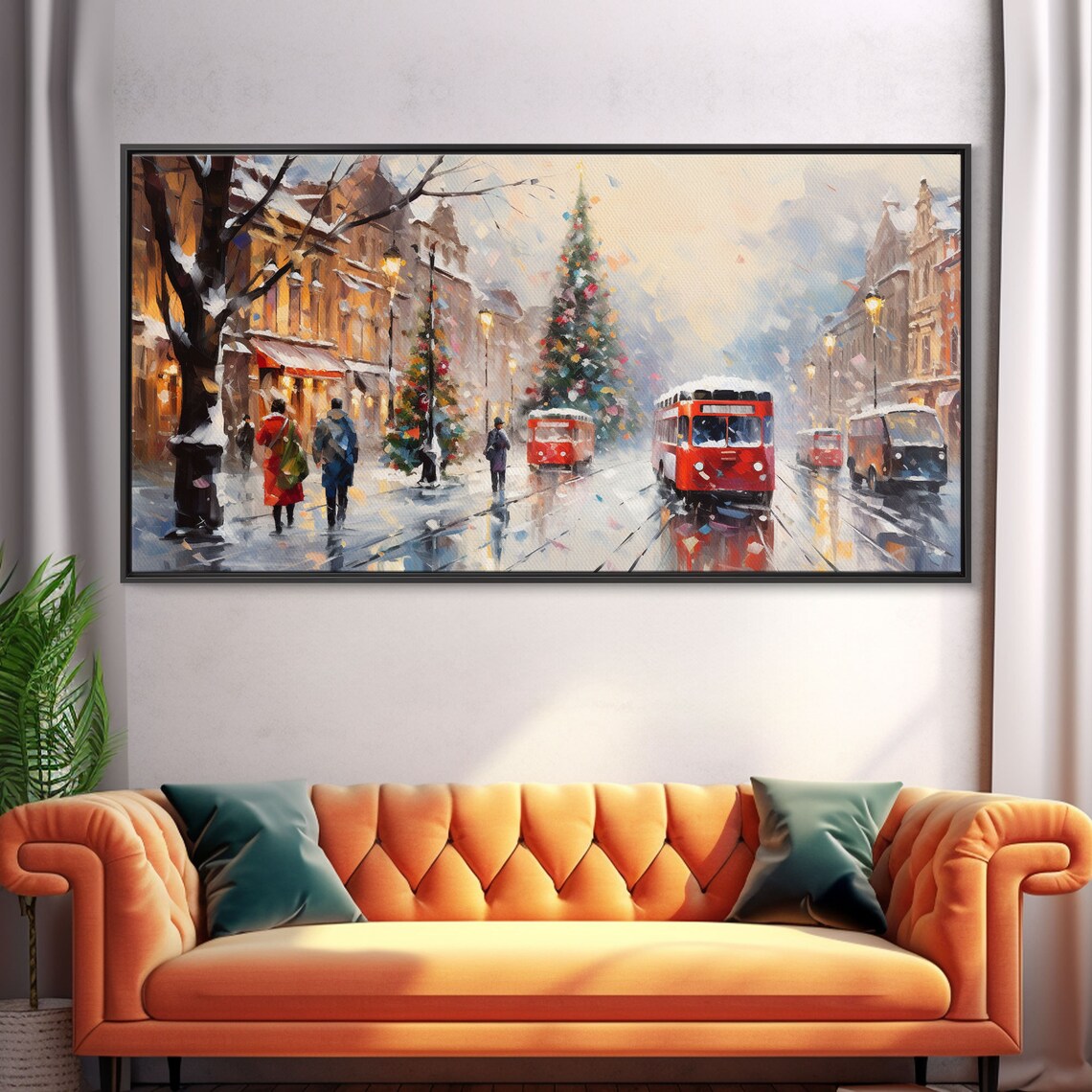 Vintage Christmas Winter Wonderland Art Print, Farmhouse - Image 5