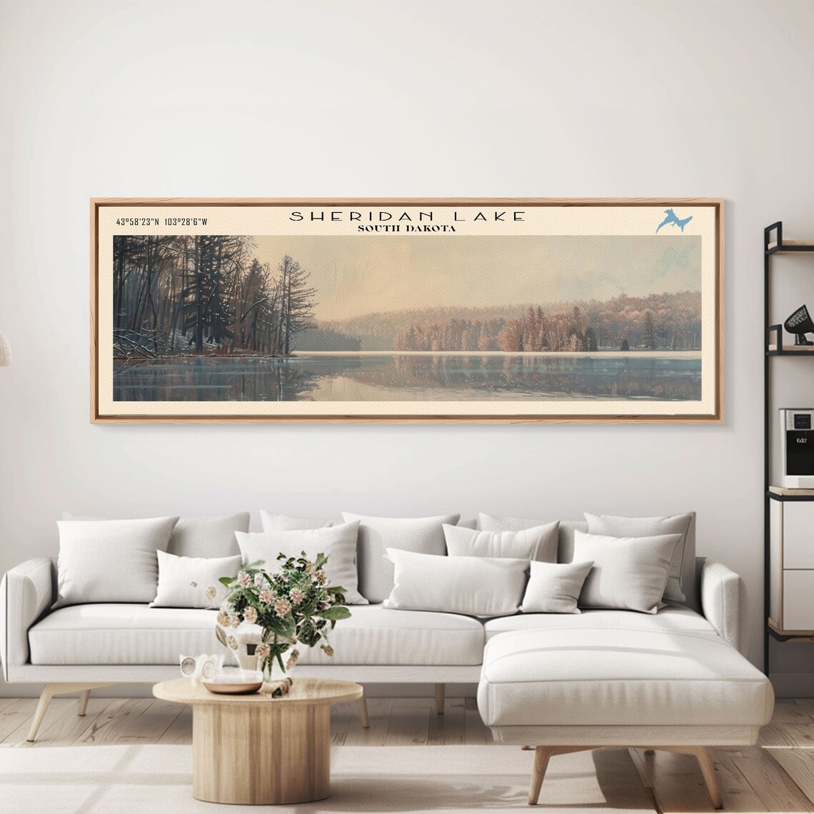 Sheridan Lake South Dakota Panoramic Travel Poster