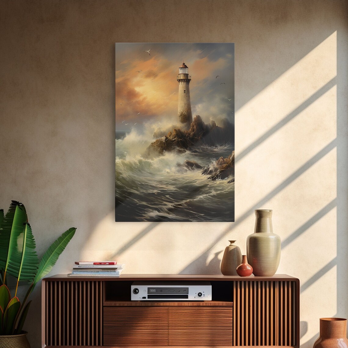 Lighthouse Ocean Seascape Coastal Poster Print - Image 3