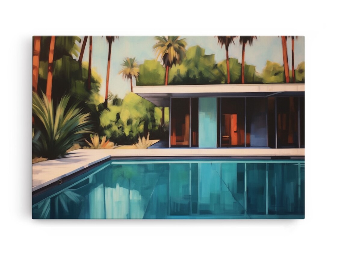 Pool House Mid-Century Modern Architectural Art Print - Image 5