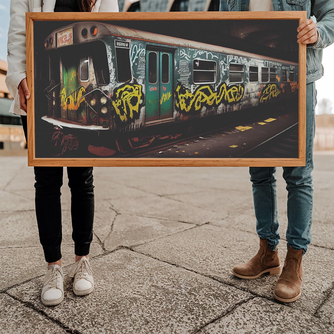 Graffiti Subway Car Wall Art Print, Unique Decor - Image 5