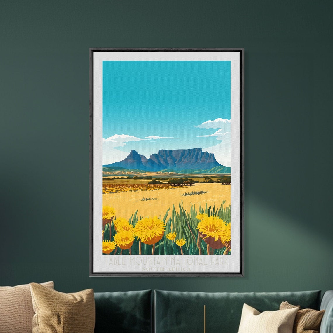 Table Mountain National Park Cape Town Wildflower Field Travel Poster - Image 6
