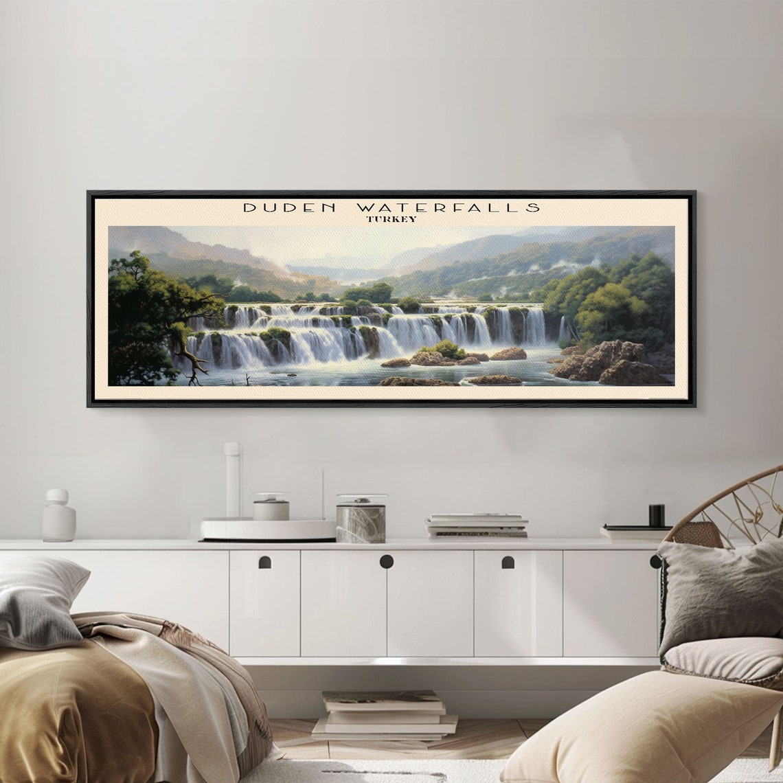 Duden Waterfalls Turkey Cascading Falls River Lush Gorge Travel Poster - Image 5