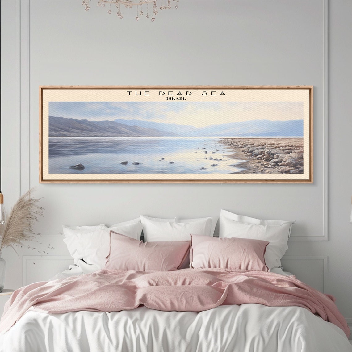 The Dead Sea Israel Serene Shoreline Calm Blue Water Travel Poster - Image 3