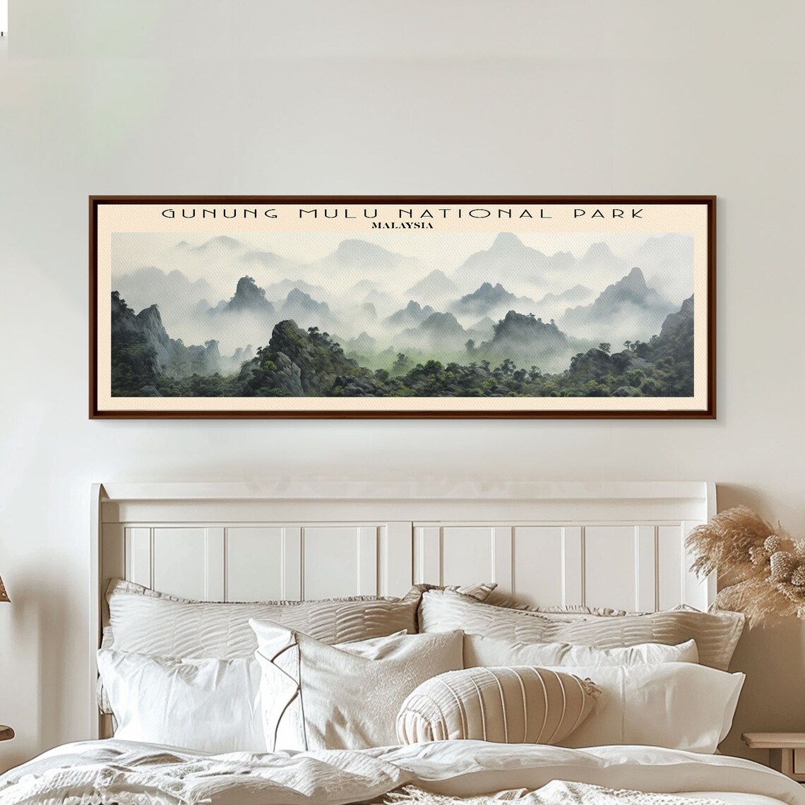 Gunung Mulu Malaysia Misty Limestone Peaks Emerald Jungle Ridges Travel Poster - Image 5