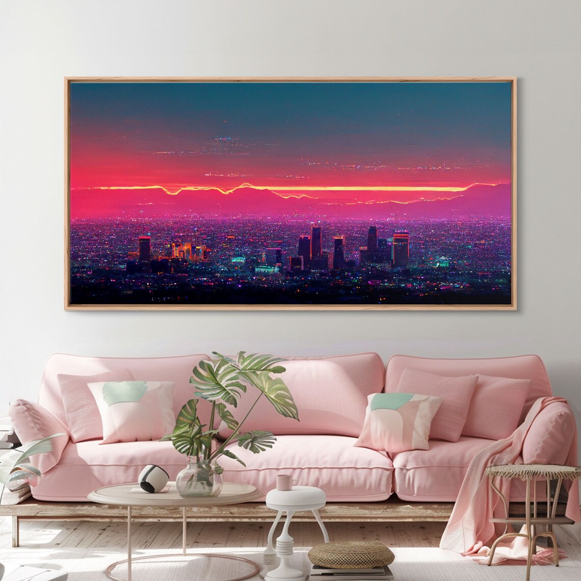 Los Angeles Sunset, Vaporwave California Art Print - Image 4