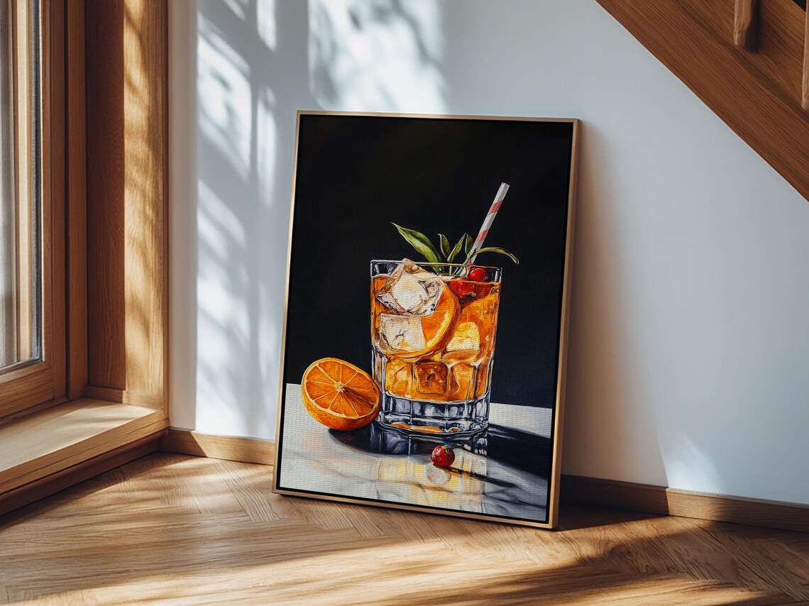 Whiskey Sour Watercolor Painting Print Cocktail Art Bar Decor Bar Cart Art Cocktail Wall Art Cocktail Painting Home Bar Decor - Image 4