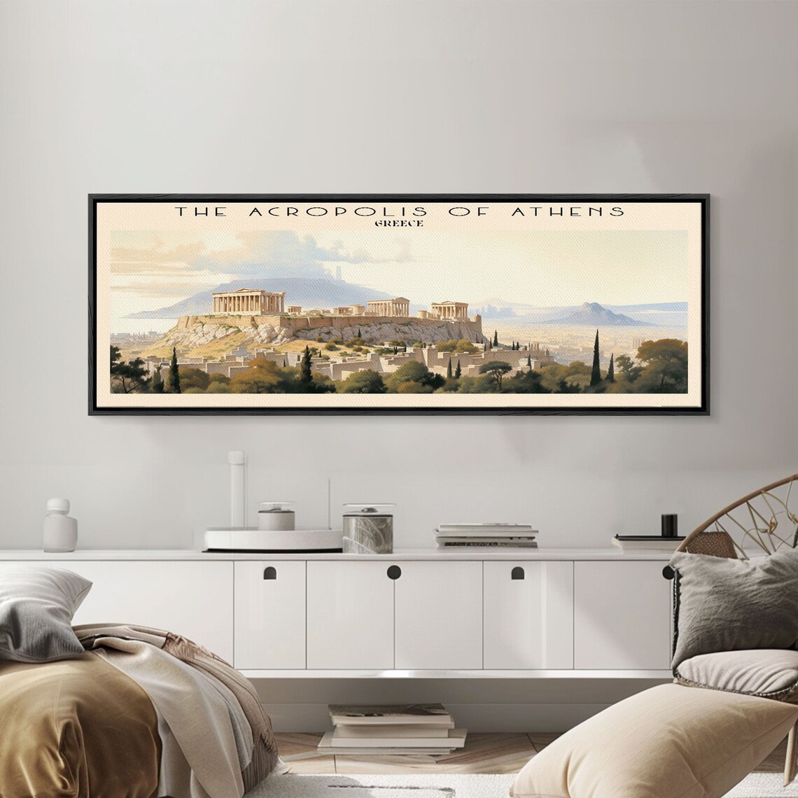 The Acropolis Of Athens Retro Travel Poster, Greece
